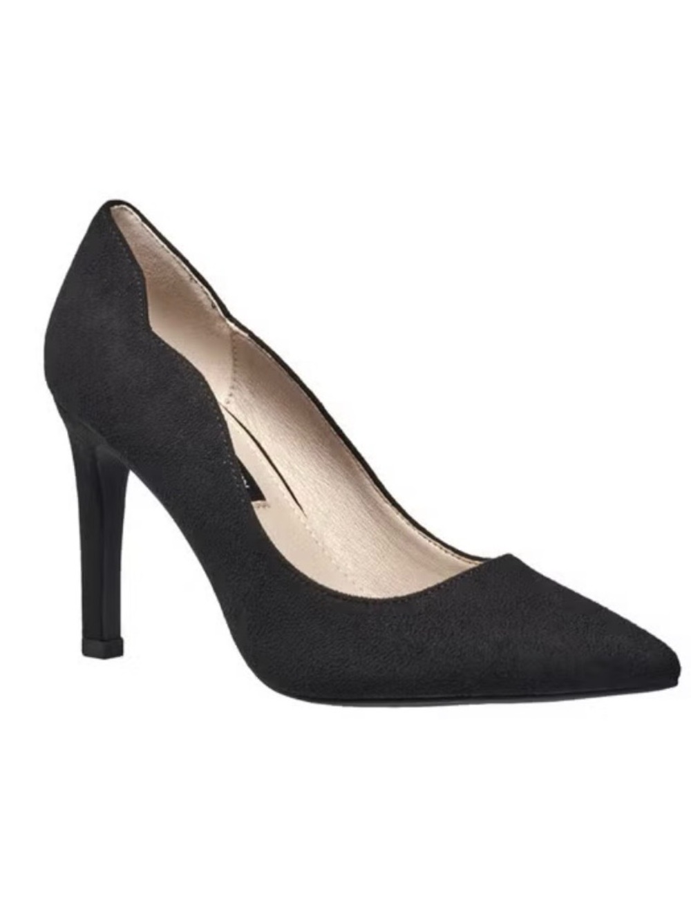 French Connection Scallop Black Suede Pumps Size 11 New in Box